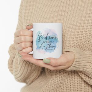 Colorful Heart and Flower Ceramic Motivational Mug - Perfect Gift for Friends, Family, Birthdays, Anniversaries, Coffee Lovers, Cute Decor